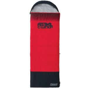 Coleman Festival Single Sleeping Bag Black Red