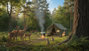 tiere beim camping